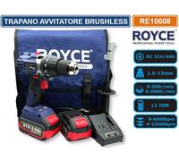 TRAPANO AVVITATORE PROFESSIONALE DOPPIA BATTERIA 21V 4AH MOTORE BRUSHLESS