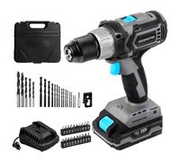 Cecotec Trapano Avvitatore e Perforatore a Batteria CecoRaptor Perfect Drill 2020 Brushless Ultra. Batteria 20V e 2000 mAh, Velocità senza Carico di 2000 rpm, Coppia Massima di 46 Nm, 25+1 Posizioni