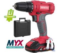 Trapano Avvitatore Yamato Myx Cd 20 Lb Con Batteria 2,0 Ah 20 V E Valigetta