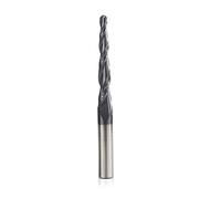 Trapano Bit Frese a candela coniche a testa sferica a 2 flauti Frese in metallo duro al tungsteno Frese per legno in metallo,R0.25x15x3.175x38