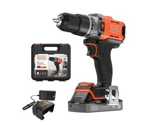 Trapano Black & Decker BCD383D1XK-QW 18V 2Ah batteria valigetta a percussione