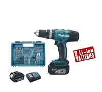 Trapano c/percussione 18V c/2 batterie LI-ION 3.0A Makita - DHP453RFX4
