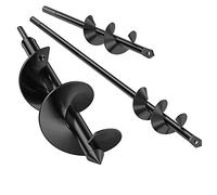 Trapano da terra per avvitatore a batteria, 3 pezzi, trapano da giardino per trapano, trapano a terra, trivellazione a bulbi, trapano per piante a batteria, trapano a pavimento, 8 x 30 cm e 4 x 22 cm
