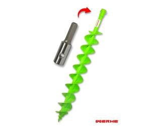 Trapano da terra WERHE 100x800 mm doppia elica adattatore HEX in metallo duro...