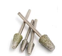trapano di diamante, 5 pezzi 2,35/3 mm gambo B testa diamantata for rettifica di diverse dimensioni for pietra metallo giada Dremel(2.35x6mm)