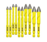 Trapano eccentrico a spirale 6/8/10/12MM Set di punte DARTOTEK Twist Drill Bits Legno/Plastica/Vetro/Mattone in calcestruzzo Multi-Material Drill Bit con Bit Storage Case, 10 pz.