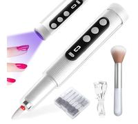 Trapano elettrico per unghie, 18000 giri/min, lima elettrica senza fili con luce UV, trapano ricaricabile a 9 velocità, per unghie acriliche e gel, set professionale per manicure e pedicure