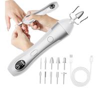 Trapano Elettrico per Unghie - Attrezzo Elettrico Portatile per Unghie - 10 Velocità con Luce LED per Persone Anziane Principianti Casa e Salone