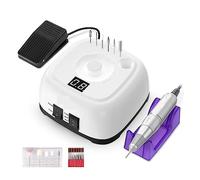Trapano elettrico per unghie, Kit trapano elettrico for unghie con pedale for acriliche, lucidatore for in gel, manicure professionale for lima for per allenamento e uso domestico