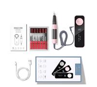 Trapano elettrico per unghie, Trapano Elettrico For Unghie 35000 RPM, For Ricaricabile Professionale, Lima For Elettrica Portatile For Acriliche per allenamento e uso domestico(PINK)