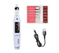 Trapano elettrico per unghie, Trapano for unghie portatile USB for peeling e lucidatura delle, kit for trapano for con penna for lucidare le per allenamento e uso domestico(USB White)