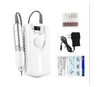 Trapano elettrico per unghie, Wireless Nail Drill Manicure Grinder Machine 35000RPM Lima for unghie Lucidatura Rettificatrice Fresa Art Tool per allenamento e uso domestico(White)