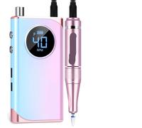 Trapano elettrico professionale ricaricabile da 40000 giri/min con 12 punte for unghie e lima for unghie for la rimozione delle unghie acriliche(Set B)