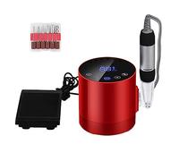 Trapano for unghie elettrico con pannello a sfioramento LCD, kit trapano for professionale Efile da 35000 giri/min, lima for elettrica for in acrilico Unghie in gel,Basso rumore(Rot)