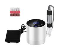 Trapano for unghie elettrico con pannello a sfioramento LCD, kit trapano for unghie professionale Efile da 35000 giri/min, lima for unghie elettrica for unghie in acrilico Unghie in gel(White)