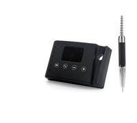 Trapano for unghie elettrico da tavolo portatile 2 in 1 senza spazzole da 35000 giri/min, lucidatrice for unghie, 85 W potente con set di punte(Black-plugged in,UK)