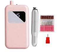 Trapano for unghie elettrico professionale portatile e ricaricabile con punte da trapano Lima for unghie senza fili for modellare, lucidare e rimuovere unghie in gel(Pink)