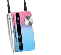 Trapano for unghie portatile da 45000 giri/min, lucidatrice for unghie, ricarica USB, tornio elettrico for unghie a bassa voce con display LCD HD(Colorful Set)