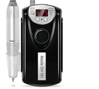 Trapano for unghie ricaricabile da 35000/45000 giri/min, lima for manicure elettrica portatile professionale for unghie, smalto in gel, rimozione della molatura(35000RPM-Black)