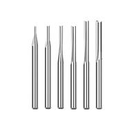 trapano macchina molino a controllo numerico, 10 punte for fresa a 2 taglienti con gambo da 3,175 mm, in acciaio al tungsteno, legno, MDF, plastica, diverse dimensioni(10pcs 1.5x12mm)