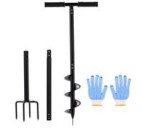 Trapano manuale 2 in 1 a coclea per fori - Trapano manuale da giardino a spirale da 113 cm per bulbi, fiori, piantine, piante da aiuola, trivella per alberi per recinzioni, cassette postali