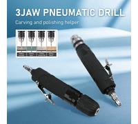 Trapano manuale pneumatico da 3/8'' con mandrino a 3 griffe - Strumento versatile per foratura/intaglio/lucidatura per progetti fai da te, costruzione e artigianato