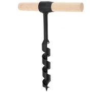 Trapano per legno a coclea manuale, strumento di sopravvivenza per trapano a mano con coclea manuale in acciaio al carbonio per campeggio, attività all'aperto, escursionismo e lavorazione del legno