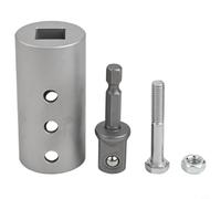 Trapano per rimorchio in acciaio inossidabile per albero di trasmissione da 1 pollice, foro per albero da 26 mm con adattatore per presa da 30,5 cm, include guarnizioni bullone e dado Nyloc