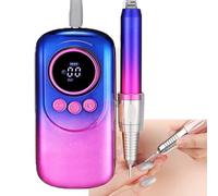 Trapano Per Unghie a Basso Rumore, Trapano Per Unghie Levigatrice Portatile 35000 Rpm, Per Tornio Elettrico Per Unghie Da Viaggio Accessori Per Manicure Per Salone,bluepinkgradient