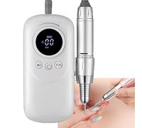 Trapano Per Unghie a Basso Rumore, Trapano Per Unghie Levigatrice Portatile 35000 Rpm, Per Tornio Elettrico Per Unghie Da Viaggio Accessori Per Manicure Per Salone,white