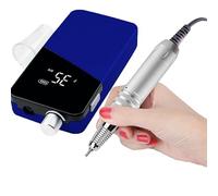 Trapano Per Unghie Con Display Digitale Hd Da 35000 Giri/min, Set Di Lucidatrici Per Unghie Elettriche Senza Fili Portatili Da 25 W Strumenti Per Manicure Professionali,blue