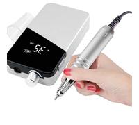 Trapano Per Unghie Con Display Digitale Hd Da 35000 Giri/min, Set Di Lucidatrici Per Unghie Elettriche Senza Fili Portatili Da 25 W Strumenti Per Manicure Professionali,gray
