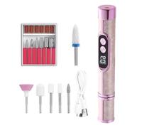 Trapano per Unghie Elettrico | Ricaricabile a Basso Rumore con 18 Frese - Kit di Precisione per Unghie - per Utilizzo Domestico, in Viaggio, Presso Centri Estetici: Modellare,