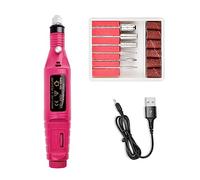 Trapano per unghie, Trapano for unghie portatile USB for peeling e lucidatura delle, kit for trapano for con penna for lucidare le per uso domestico(USB Rose Red)