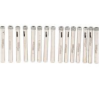 Trapano per vetro 15 pezzi Diamante Trapano diamantato Strumenti di rimozione Trapano per piastrelle con anima cava Per vetro, ceramica, Granito Trapano per pietra 6-50mm TrapUtile e pratico.