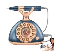 Trapano professionale per unghie da 35000 giri/min, design retrò con telefono con display digitale, memoria di velocità, lima elettrica ad alta potenza per unghie acriliche, rimozione smalto gel, uso