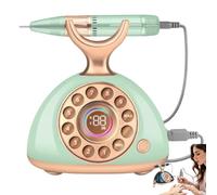 Trapano professionale per unghie da 35000 giri/min, design retrò con telefono con display digitale, memoria di velocità, lima elettrica ad alta potenza per unghie acriliche per rimozione smalto gel