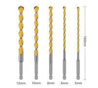 Trapano Punte Falegnameria Attrezzo Muratura Plastica Pietra Legno 1/4 \" Hex