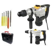 TRAPANO SCALPELLATORE MARTELLO DEMOLITORE 1350W 28mm TASSELLATORE 5 ACCESSORI