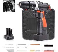 trapano, Set di trapani a batteria da 25 V, 35 pezzi, mini cacciavite elettrico, accessori completi for utensili con manicotto for installazione/riparazione