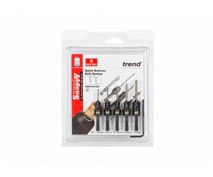 Trapano svasatore SET Trend 5 pezzi small silver