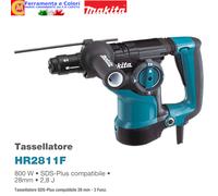 Trapano Tassellatore Elettrico MAKITA 3 Funzioni 800W SDS-PLUS 2,8J HR2811F
