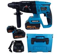 Trapano Tassellatore Martello a Percussione Demolitore 2 Batterie 88V SDS Plus
