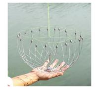 Trapano universale automatico per crab trap, self-closing & collapsible Steel Wire Fishing Net Cage, ampia entrata per saltwater and freshwater Outdoor Fishing Accessories (62-20 Steel)