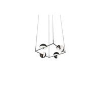 TRAPEZE Quartette Lampadario 169x169 cm Nero