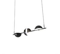 TRAPEZE Triplette Lampadario 152,2x28 cm Nero