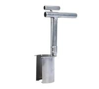 Trapiantatore da giardino, con manico lungo, strumento per piantare bulbi, in acciaio inox, resistente barile da giardino con segno di profondità per scavare buchi, tulipani vegetali, iris, narcisi