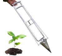 Trapiantatore manuale per piantine e bulbi, Strumento per il trapianto di giovani ortaggi e piante, Seminatrice a spinta per agricoltura e giardinaggio