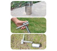 Trapiantatore portatile in acciaio inox strumento per piantare fiori ed erbe