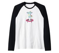 Trapola per bambini, per fitness, con unicorno, per allenamento Maglia con Maniche Raglan